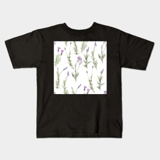 Lavander watercolor flower Kids T-Shirt